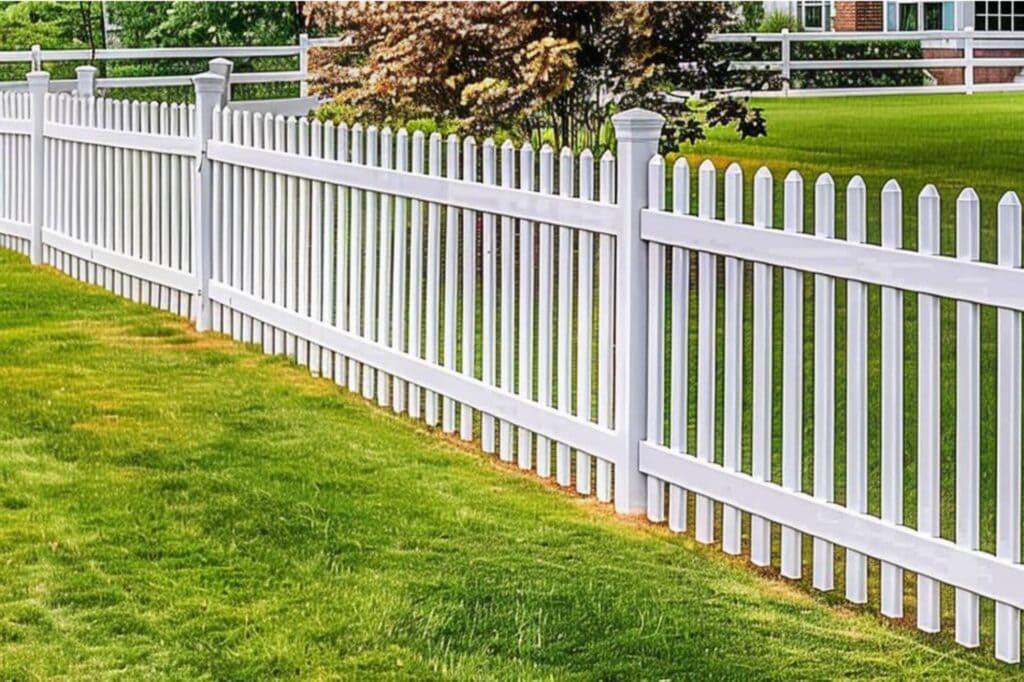 A White Fence on a Property Line